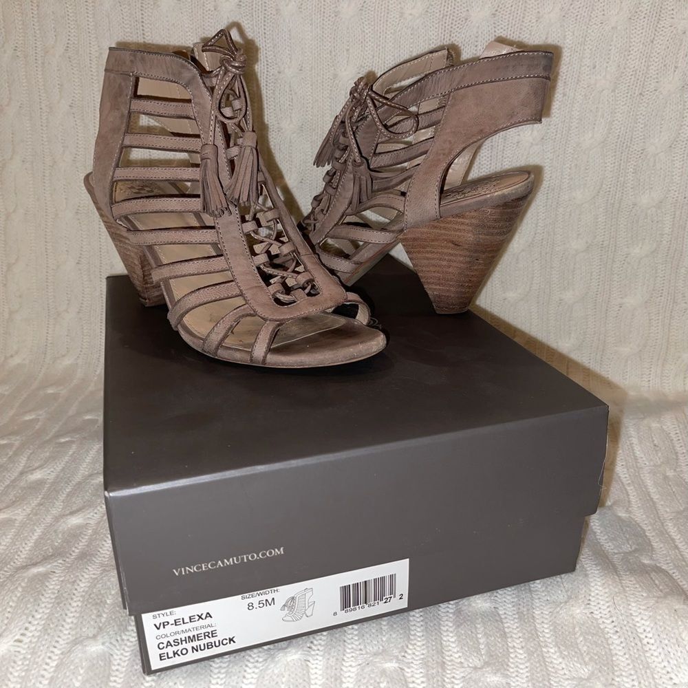 Vince Camuto Lace Up Elexa Gladiator Heeled Sandal